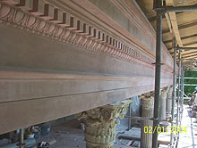 Südloggia, Traufriegel